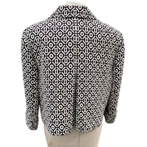 Alex Marie Espresso/Cream Cropped Jacket Sz. 16 Professional Office Spring - Picture 3 of 10